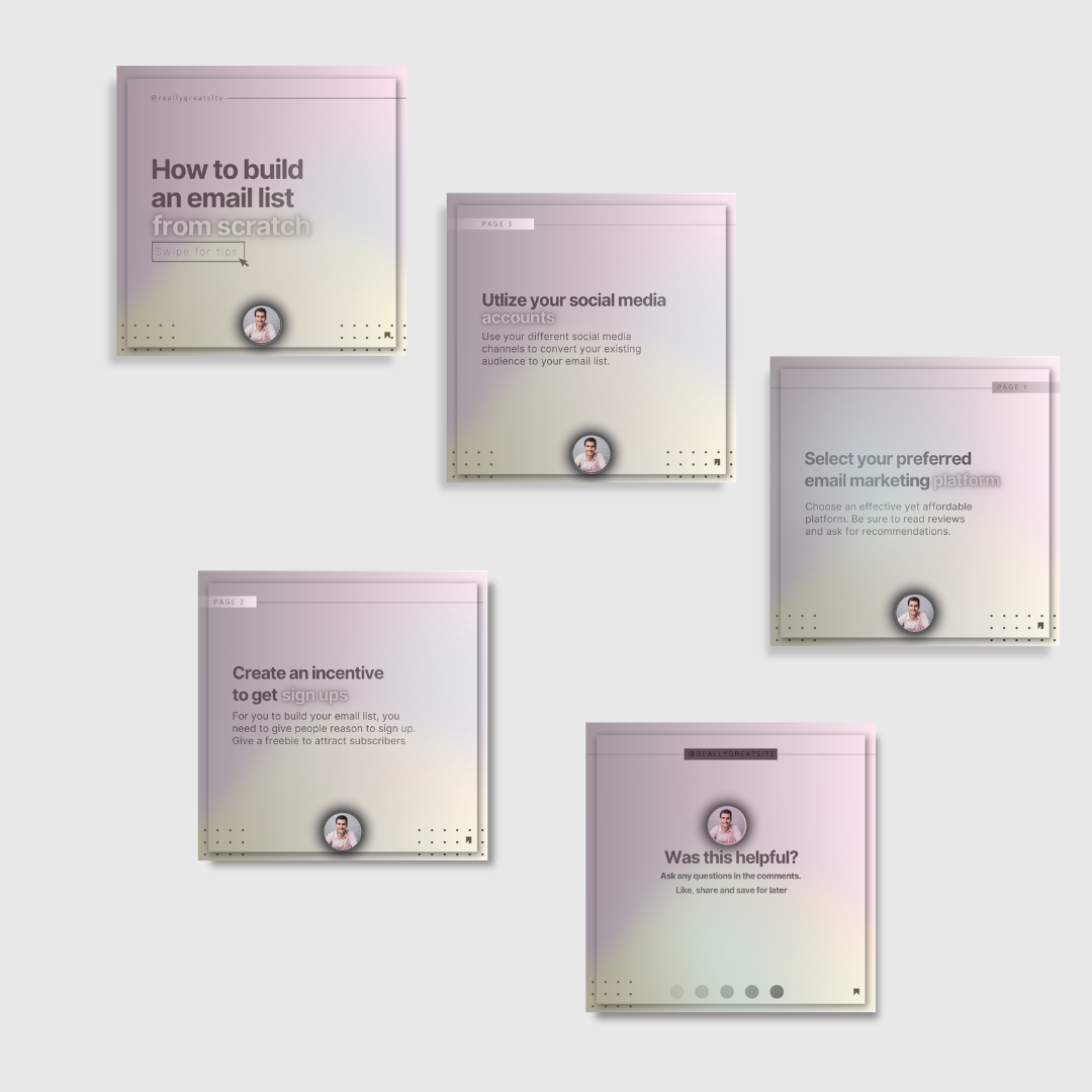 Gray Canva Post/Carousel Templates - Social Media