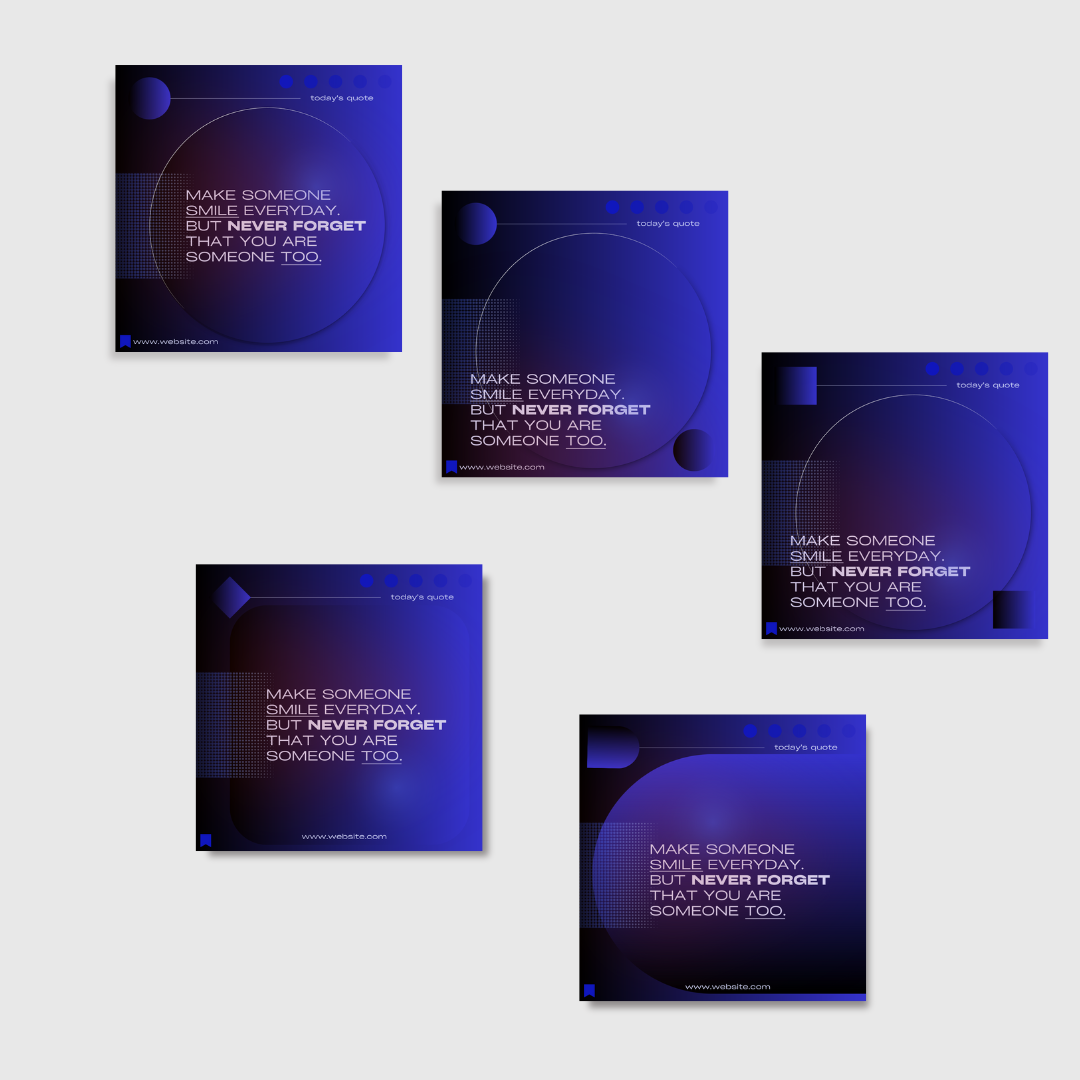 Dark Blue Canva Post/Carousel Templates - Social Media