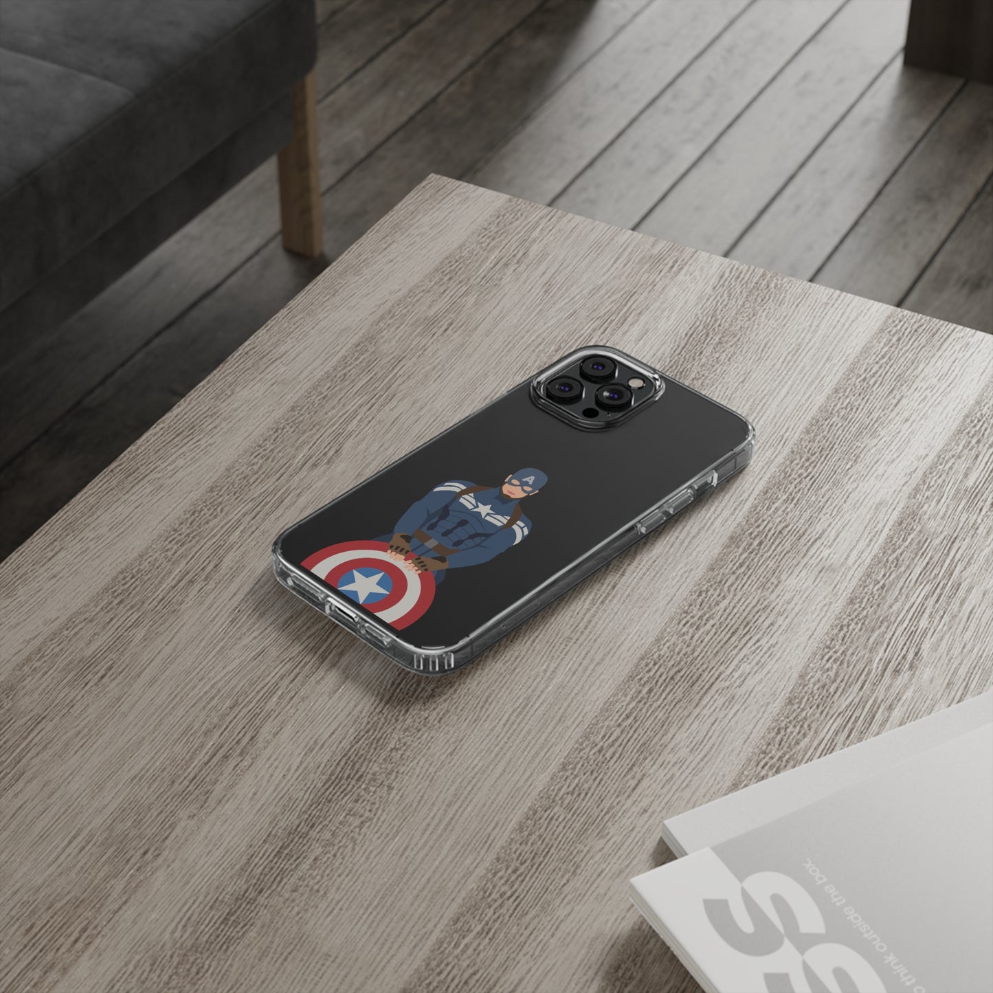 Captain America Clear Phone Case