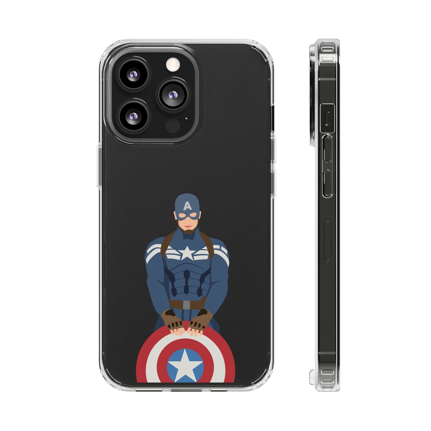 Captain America Clear Phone Case