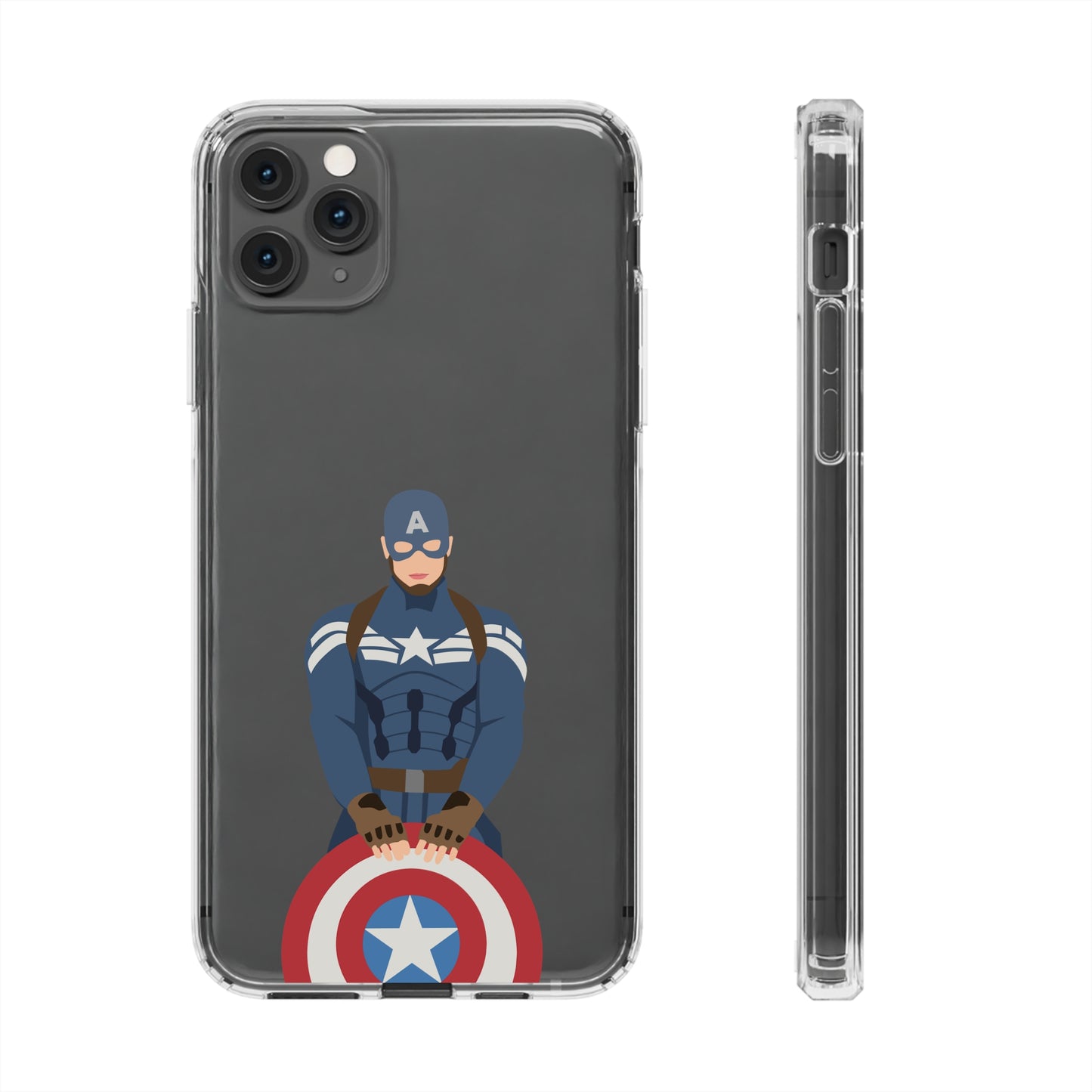 Captain America Clear Phone Case