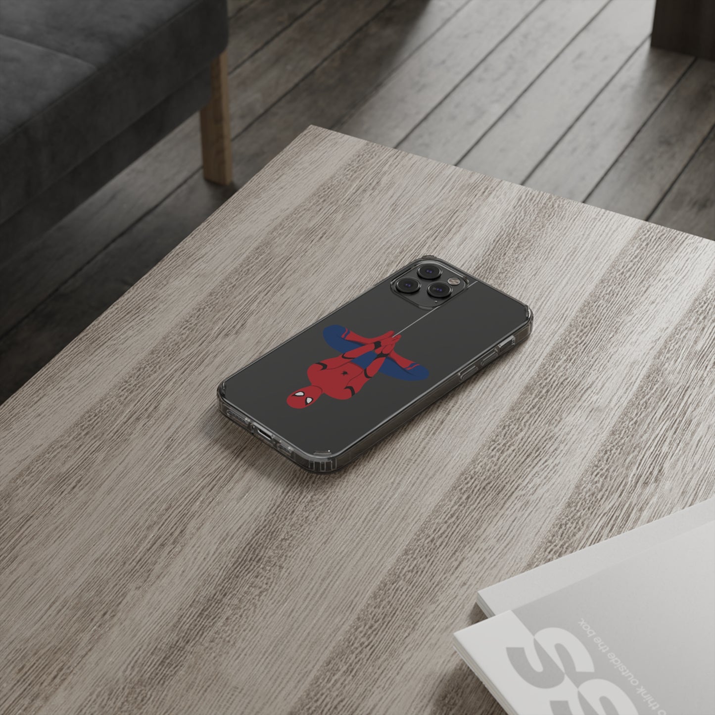 Tom Holland's Spider-Man Hanging Clear Phone Case