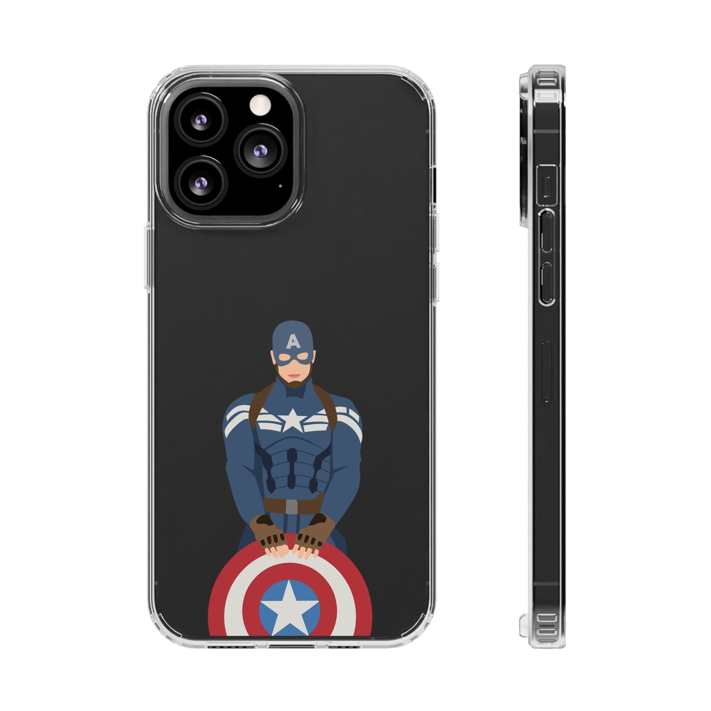 Captain America Clear Phone Case