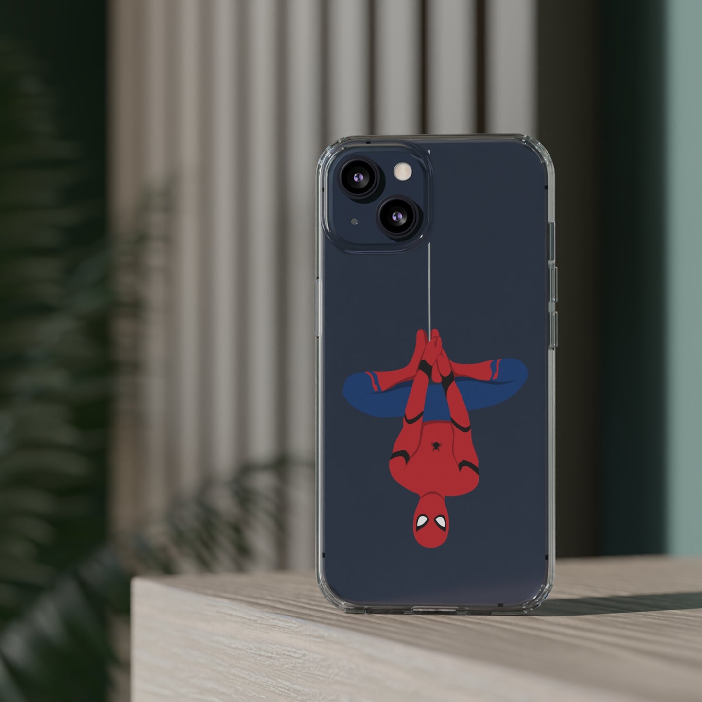 Tom Holland's Spider-Man Hanging Clear Phone Case