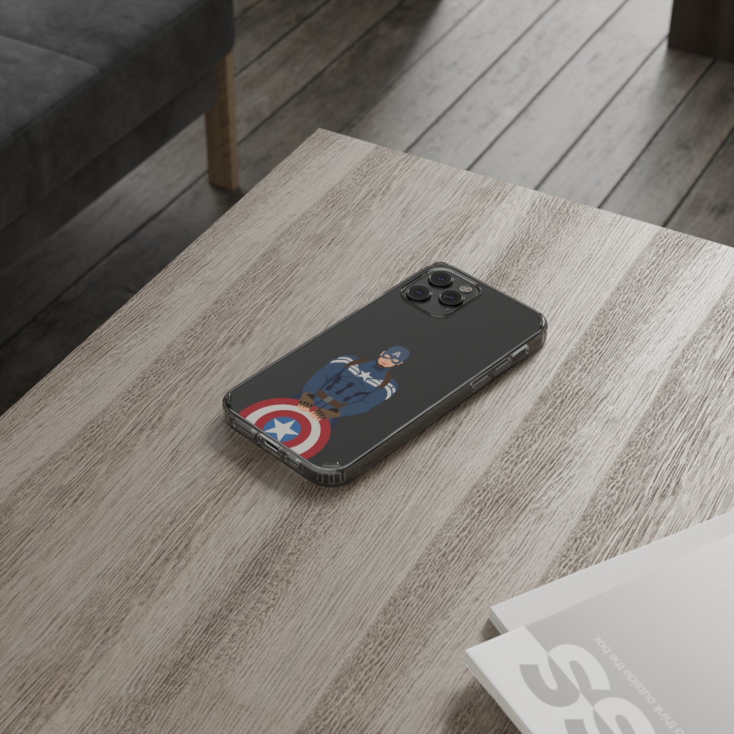 Captain America Clear Phone Case