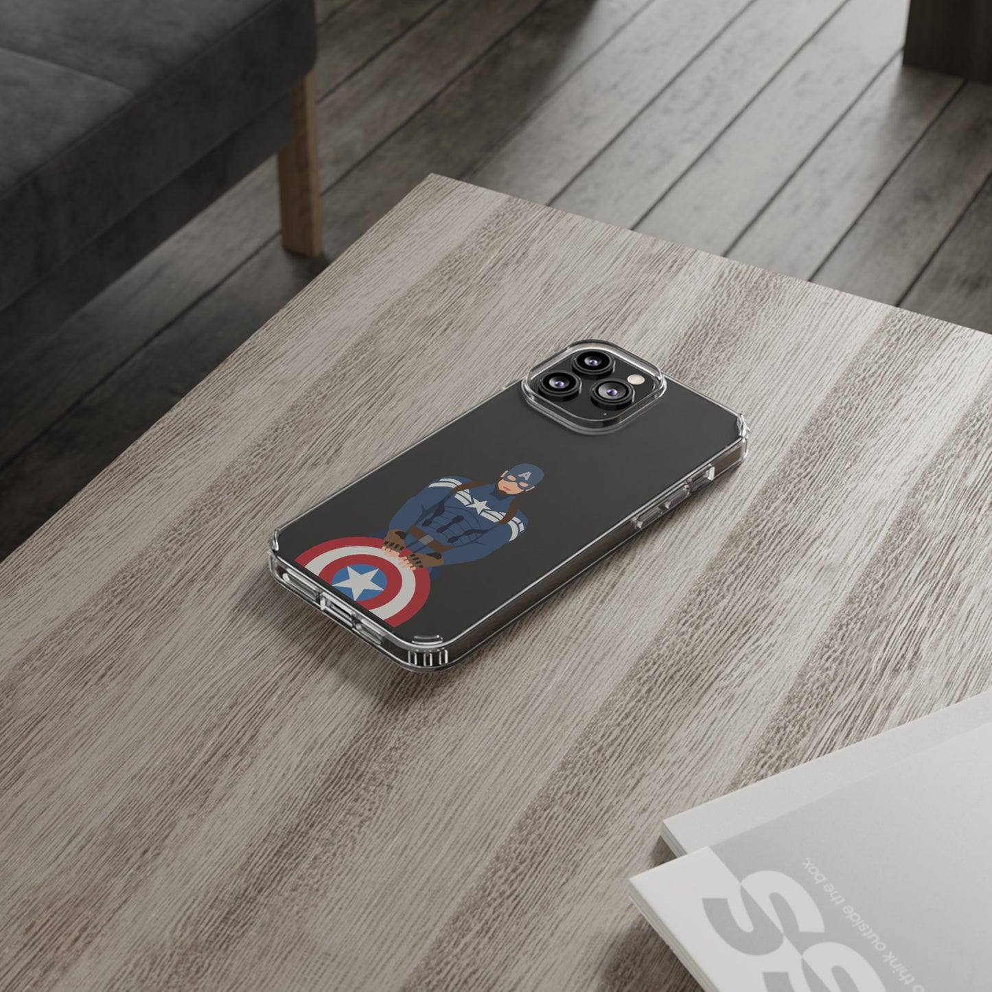 Captain America Clear Phone Case