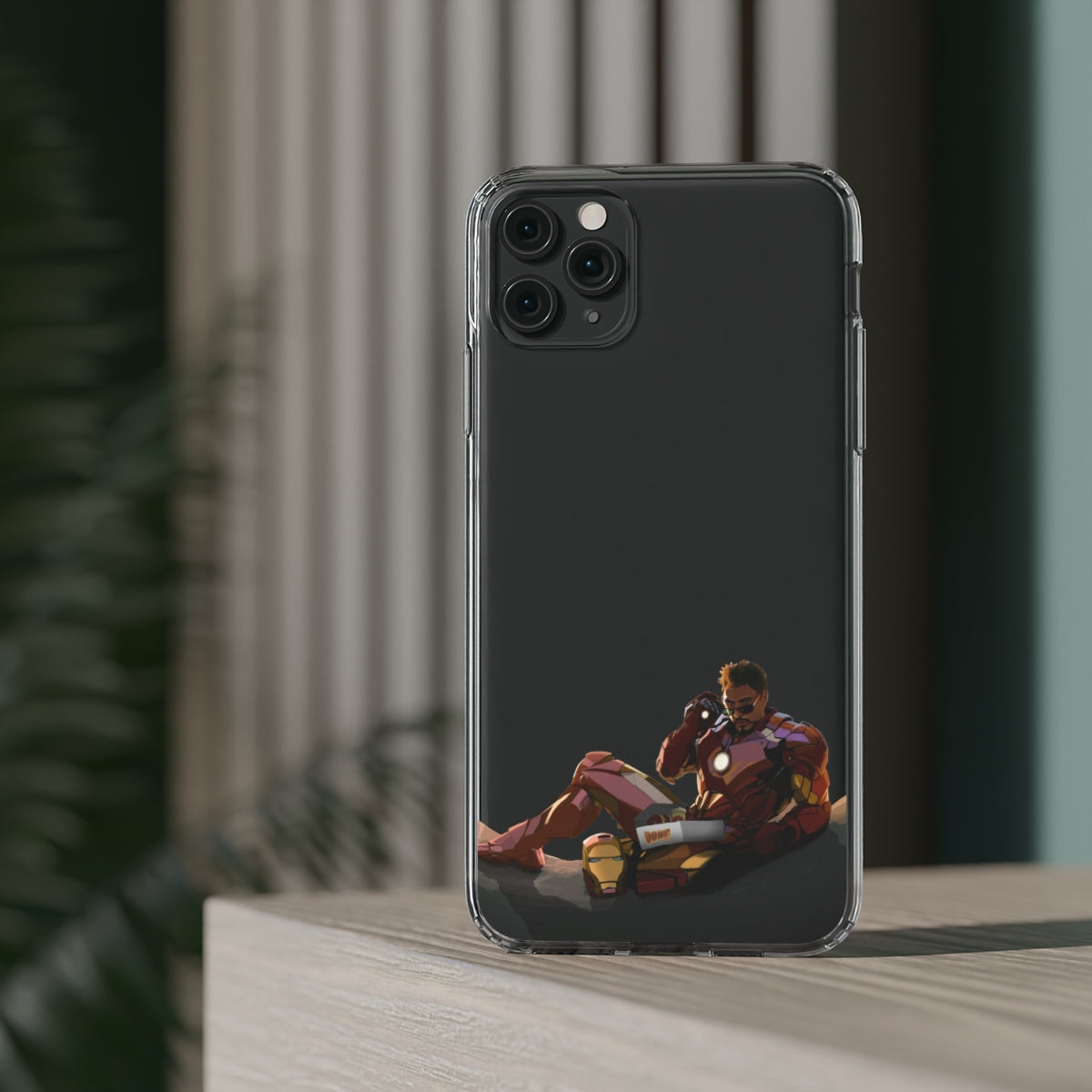 Iron Man Chillin' Clear Phone Case