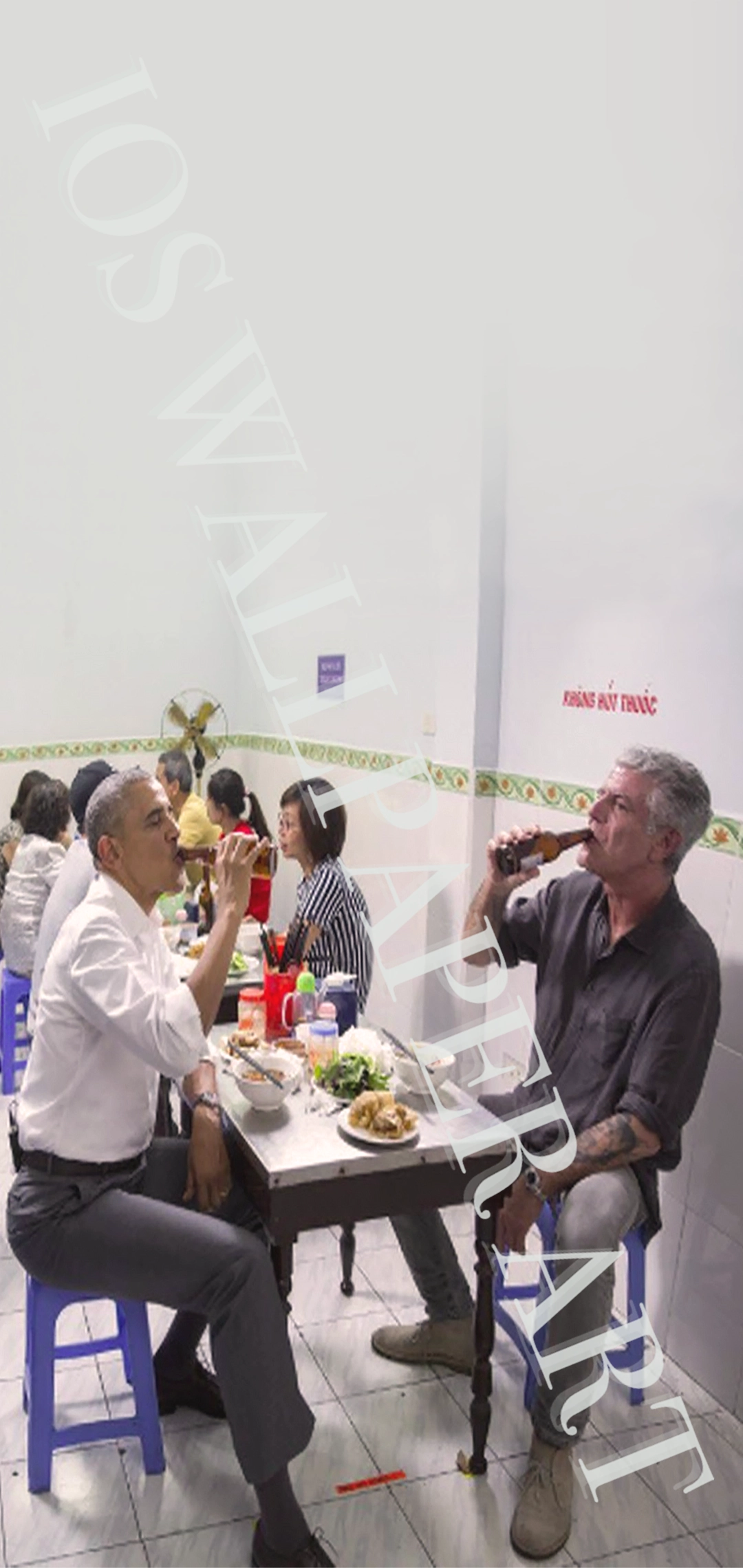 Barack Obama & Anthony Bourdain - Plum's Digital Art