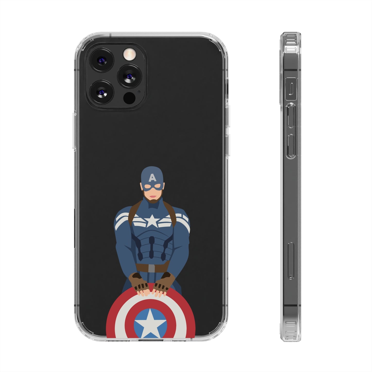 Captain America Clear Phone Case