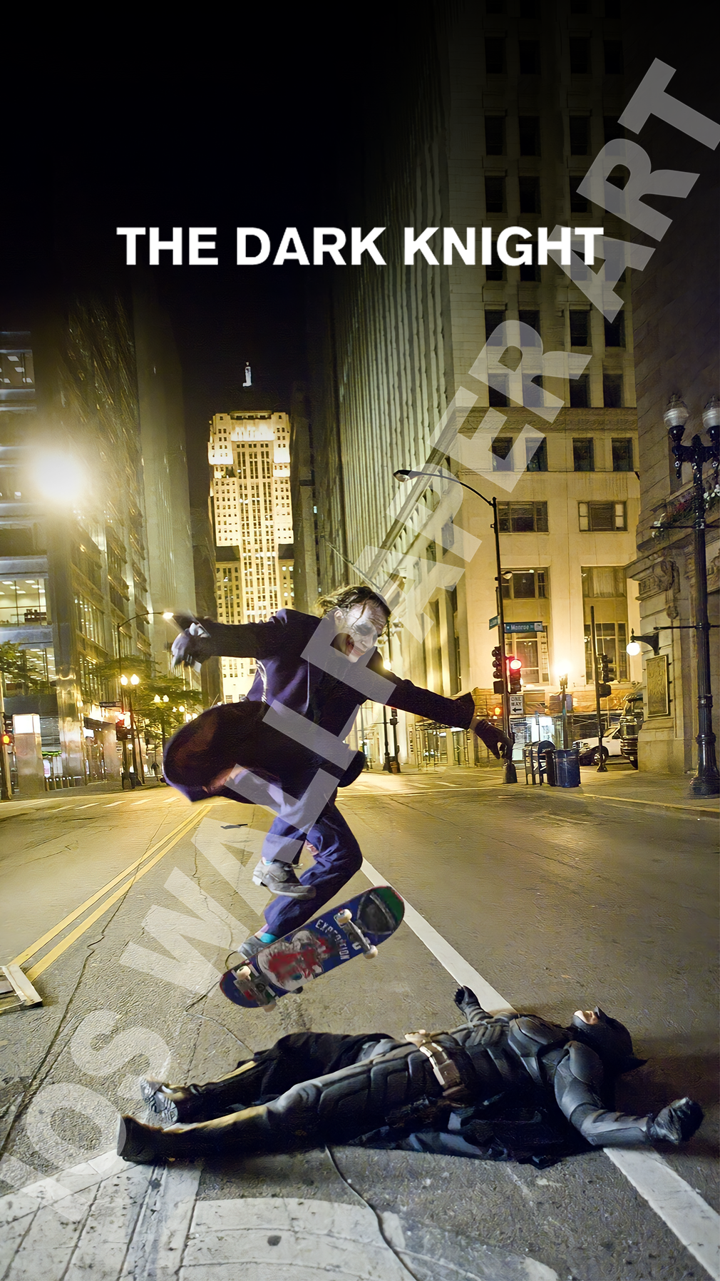 Téléchargement numérique - Joker Skateboarding Over Batman
