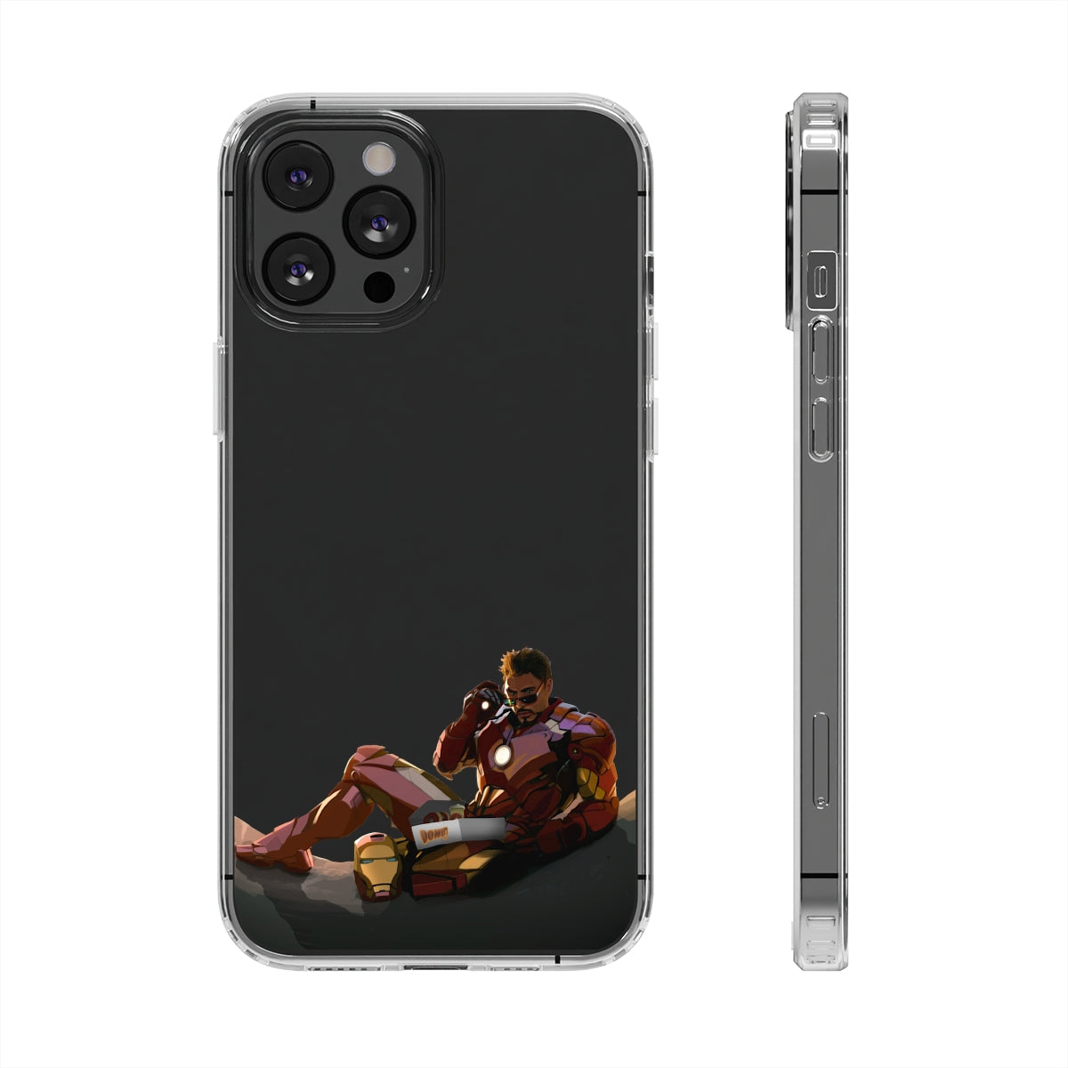 Iron Man Chillin' Clear Phone Case